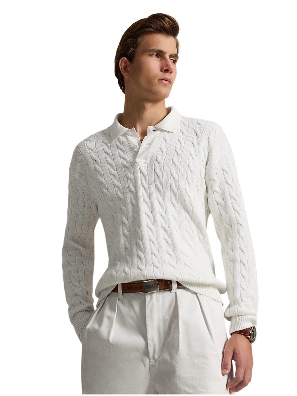 NWT POLO RALPH LAUREN
Relaxed Fit Cable Knit Cotton Sweater